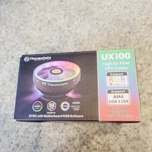 Thermaltake UX100 High Air Flow RGB CPU Cooler AM4 LGA115X New Open Box - Picture 1 of 6