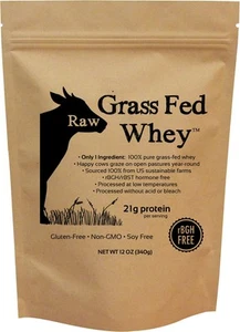 Raw Grass Fed Whey Protein Powder Happy Healthy Cows Undenatured GMO-Free Hor... - Picture 1 of 8