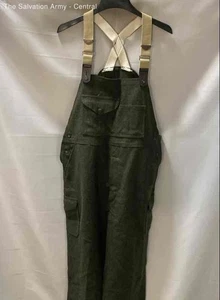 Filson Mens Green Wool Adjustable Strap Pockets Hunting Bib Overalls Size 44 - Picture 1 of 6