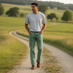 Pantalones de mezclilla vintage Wrangler corte vaquero para hombre 38 x 38 verde oscuro lavado ácido pierna recta - Imagen 1 de 13