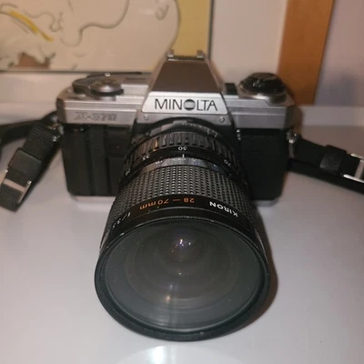 Minolta X-370S SLR 35mm Film Camera w/ 70mm lens untested - Image 1 of 4