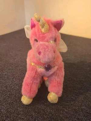 Aurora Sky Dancers 2003 Pink Unicorn Pony Stuffed Plush Sharon Lea Larsen - Image 1 of 4