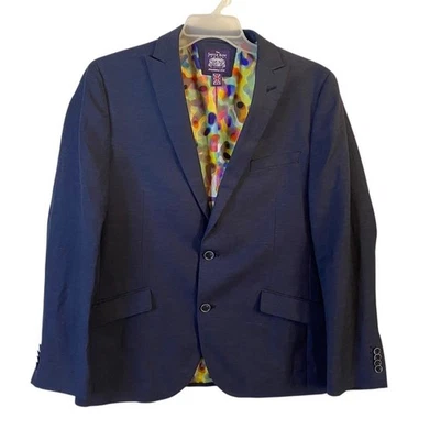 Blazer abrigo deportivo Savile Row London para hombre azul marino mezcla de lino 42R Foto 1 de 4