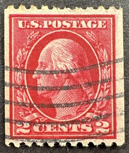 US 1914 Scott 442 Used Coil Stamp Type I Perf 10 Wmk 190 Flat Plate Washington - Picture 1 of 2
