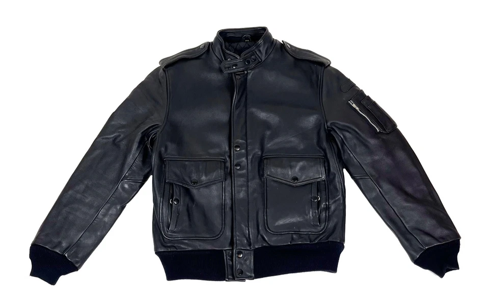 Vintage Hein Gericke Leather Bomber Motorcycle Jacket Quilted Padded Size 50 - Image 1 of 4