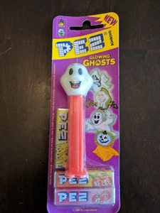 Dispenser PEZ Glowing Ghost vintage da collezione con confezione - Foto 1 di 2