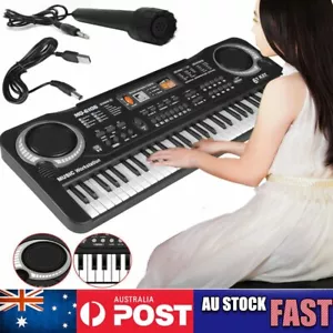 Portable 61 Keys Electronic Piano Keyboard Digital Electric Keyboards Beginner - Picture 1 of 13