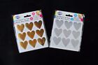 SILVER & GOLD FOILED HEART STICKERS - TWO JUMBO PACKS - 324 STICKERS - Free Post