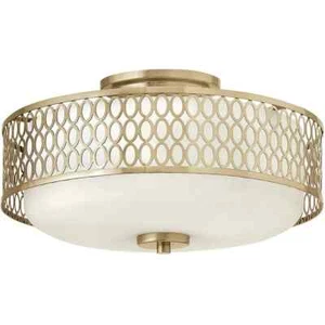 Fredrick Ramond Jules 3 Light Foyer Bath Semi-Flush, Brushed Gold - FR35601BRG - Picture 1 of 4