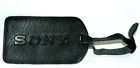 Sony VAIO Luggage Tag Suitcase ID Address Holder Travel Label Leather Black