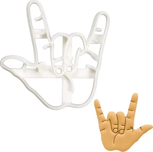 Hand Sign I Love You Cookie Cutter, 1 Piece - Bakerlogy - Picture 1 of 12