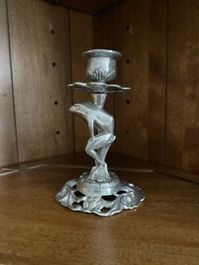 Vintage Metal Frog Candle Stick Candle Holder 5.5'' Tall - Picture 1 of 11