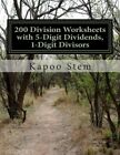 200 Division Worksheets With 5-Digit Dividends, 1-Digit Divisors: Math Prac...
