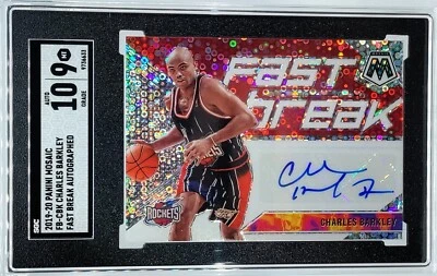 SGC 9 10 Charles Barkley Auto 2019-20 Mosaic Fast Break AUTOGRAPH FB-CBK - Image 1 of 2