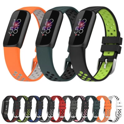 Sport Silicone Watch Band Strap Soft Breathable Wristband For Fitbit Luxe - Image 1 of 4