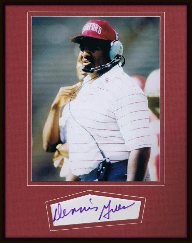 Dennis Green Signed Framed 11x14 Photo Display Stanford Vikings Cardinals - Image 1 of 1