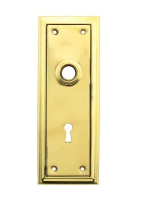 Новая кованая латунная задняя пластина двери Granby Escutcheon с замочной скважиной (RH/Rejuvenation) - Изображение 1 из 3