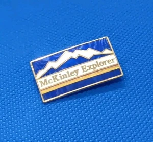 Vtg McKinley Explorer Train Lapel Pin Alaska Souvenir Denali Anchorage - Picture 1 of 2