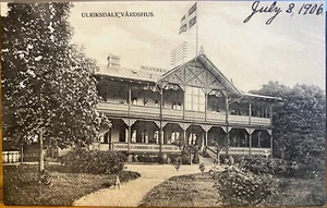 Postal vintage ULRIKSDALS VÄRDSHUS restaurante Estocolmo Suecia suburbios 1906 - Imagen 1 de 2