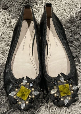 Zapatos planos Marc By Marc Jacobs para mujer de cuero con tachuelas negros talla 36 Foto 1 de 4