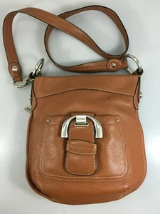 Bolso Bandolera Bolso de Hombro B Makowsky Marrón Cuero Guijarro Herrajes de Níquel - Imagen 1 de 8