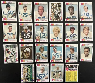 1973 Topps DALLAS COWBOYS Complete TEAM Set STAUBACH Renfro LILLY Jordan HAYES - Image 1 of 3