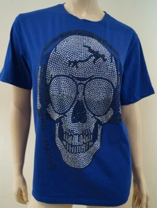 MOST WANTED Royal Blue Plata y Negro Cristal Gafas DJ Calavera Camiseta 14 Años - Imagen 1 de 7