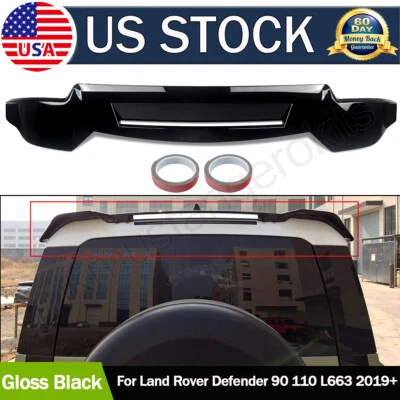 Gloss Black ABS Rear Roof Spoiler Wing Lip For Land Rover Defender 90 110 2020+ - Image 1 of 4