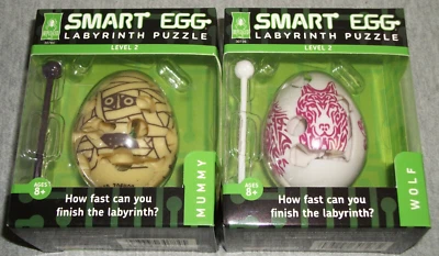 Lote de (2) Rompecabezas Inteligentes Laberinto de Huevos ~ Nivel 2 ~ MOMIA Y LOBO ~ Nuevos Foto 1 de 4