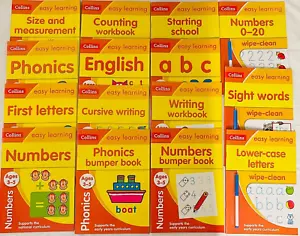 Starting School Easy Learning Pack 15 Workbooks Letters Numbers Kids Age 3-5 New - Bild 1 von 14