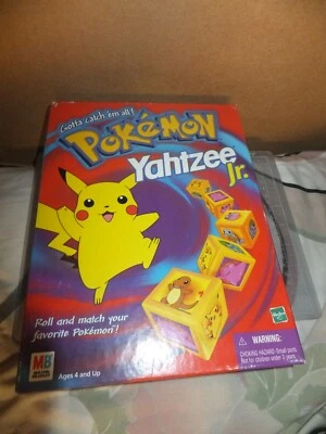 Vintage Pokemon Yahtzee Jr. Board Game Milton Bradley 1999 Used Complete - Image 1 of 3