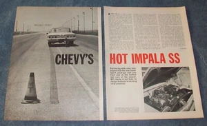 1961 Impala SS 409 Super Sport Vintage Road Test Info Article Bubble Top - Picture 1 of 3