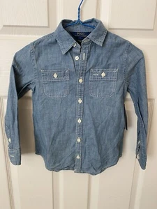 Boys Shirt Polo Ralph Lauren Denim Blue Size 6 - Picture 1 of 7