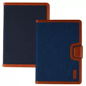 Canvas Leather Smart Stand Case Cover For Apple iPad 9th 8th 7th Air 1 2 Pro 9.7 - Picture 1 of 21