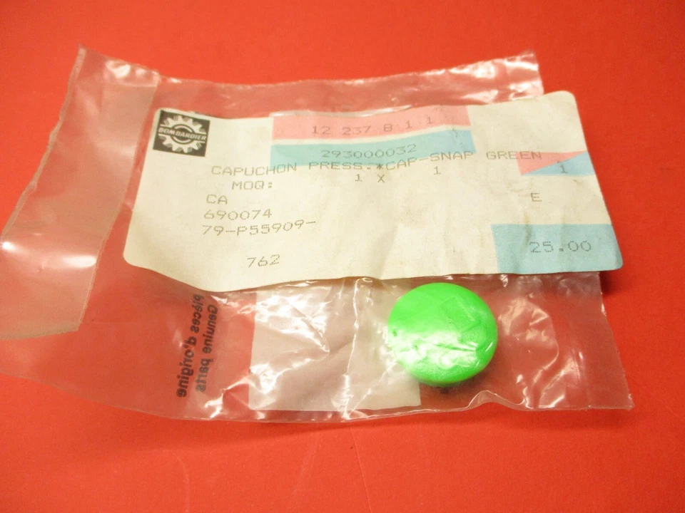 NOS OEM ORIGINAL NEW SEA-DOO 1997 SP 5879 1996 SPI 5878 SNAP CAP GREEN 293000032 - Изображение 1 из 1