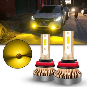 LED H11 Driving Fog Light Bulb Lamp 3000K Bright Golden Yellow Replacement JDM - Picture 1 of 12