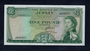 Jersey 1 Pound 1963 P-8 VF++ UK Great Britain ENGLAND - Picture 1 of 2