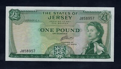Jersey 1 Pound 1963 P-8 VF++   UK Great Britain ENGLAND - Image 1 of 2