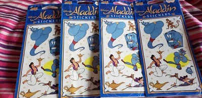 Lote de 4 pegatinas nuevas selladas vintage Mello Smello Disney Aladdin años 90 ¡MIRA! Foto 1 de 2