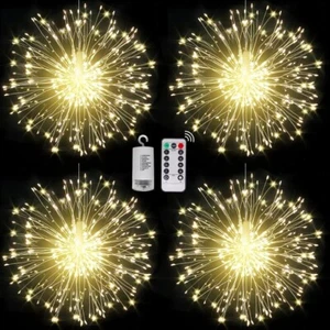 4x 150 Firework Lights Led Star String Light Party Christmas Garden Outdoor Deco - Picture 1 of 39