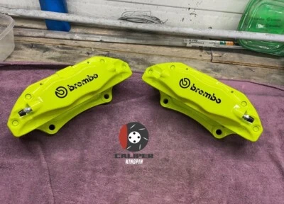 Frenos de pinza delanteros Acura TL TypeS 04-08 S2000 Mod con recubrimiento en polvo Chartreuse Foto 1 de 3