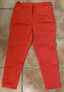 TIBI Red Straight Leg Cropped Dress Pants Size 12, $385; Read Description - Picture 1 of 9