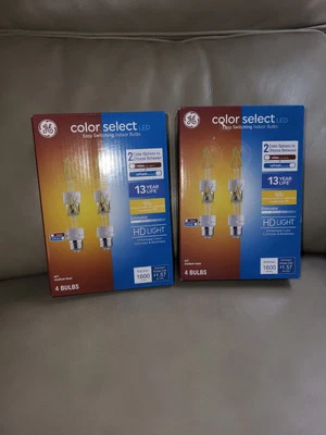 GE Color Select HD Easy Switching Indoor Dimmable Bulbs- 2 PACKS - | NEW A21 - Image 1 of 4