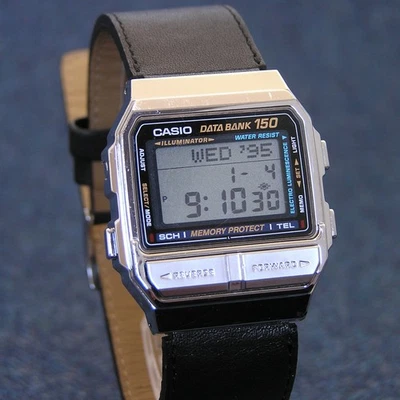 Orologio Telememo CASIO Databank DB-1500 anni 90 raro cinturino pelle - importato Giappone - Immagine 1 di 4