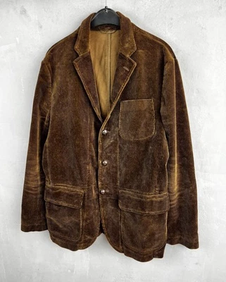 Vintage Polo Ralph Lauren Corduroy Blazer Leather - Image 1 of 4