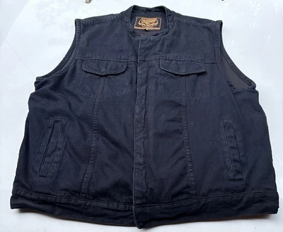 Milwaukee Leather Performance Mens Black Denim Conceal Carry Vest XXL Motorcycle - Image 1 of 4