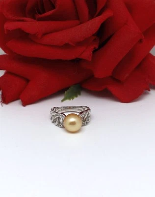 Sterling Silver Ornate IPS Pearl  Ring Size 6 4.68g   CAT RESCUE - Image 1 of 3