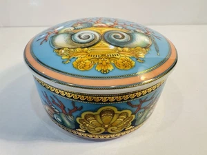 Rosenthal Versace Medusa Tresors De La Mer Round Lidded Trinket Box Perfect! - Picture 1 of 9