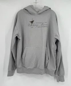Mac Miller Watching Movies Album Sparrow Mens Gray Heavyweight Hoodie Sz M - Picture 1 of 4
