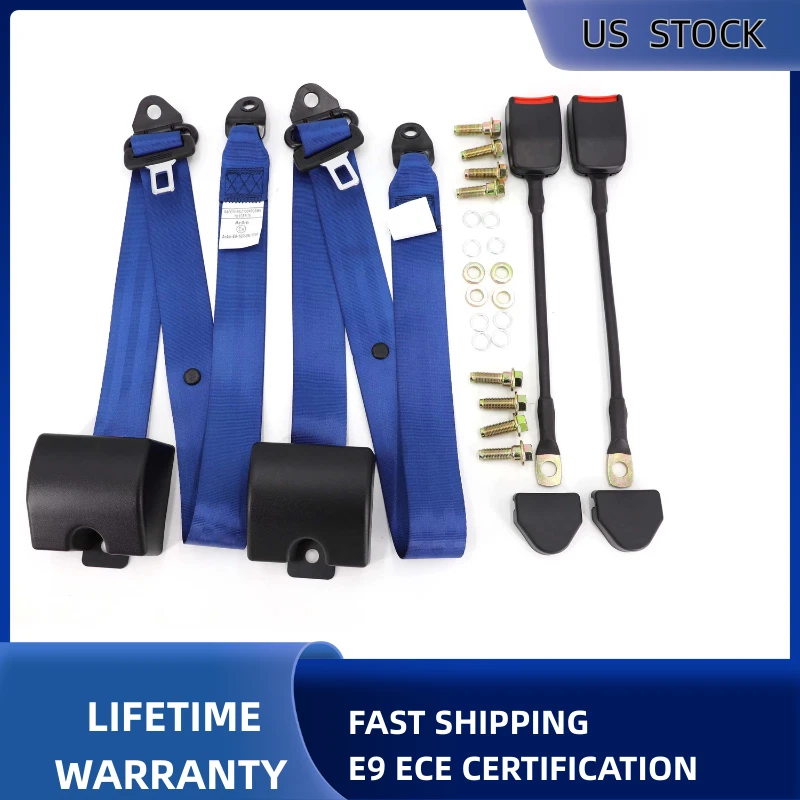 Juego de 2 Cinturones de Seguridad Asientos Delanteros Fácil Instalación Elástico Universal Se Adapta a Todo Volvo Foto 1 de 4